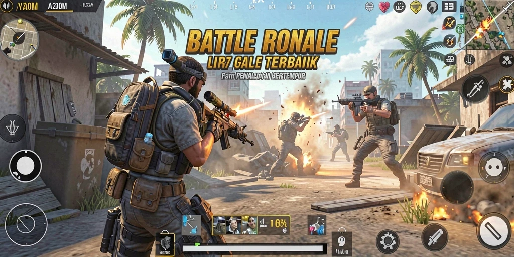Gameplay seru A200M dalam pertempuran Battle Royale.