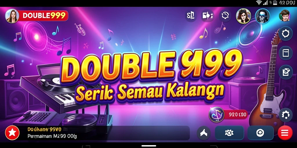 Tampilan gameplay yang menarik dan penuh warna dari DOUBLE999.