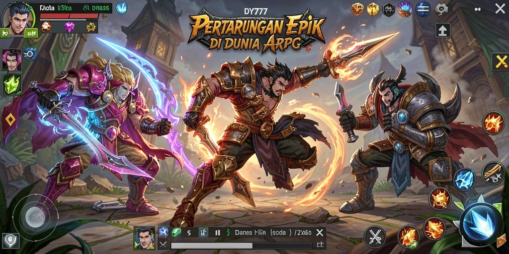 Gameplay ARPG DY777 yang epik dan mendebarkan.