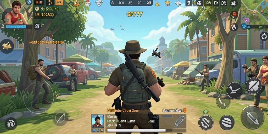 Tampilan gameplay GF777 yang menarik dan penuh warna.