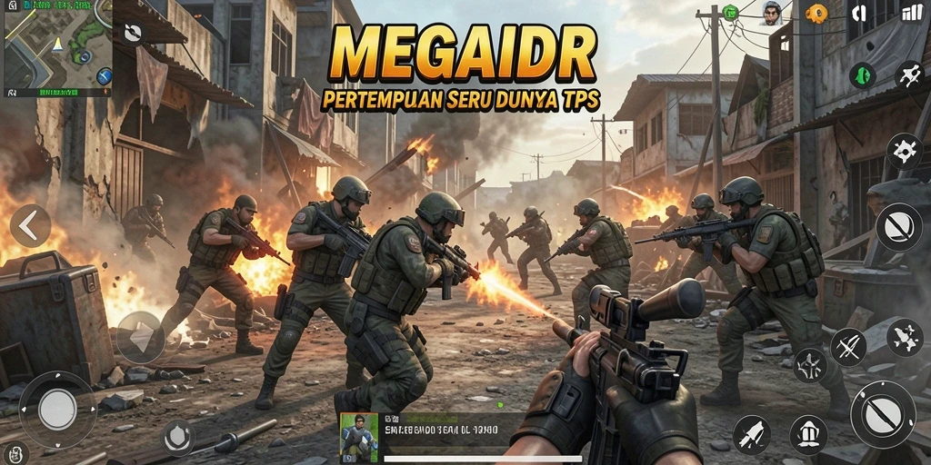 Tangkapan layar gameplay seru MEGAIDR dengan aksi intens.