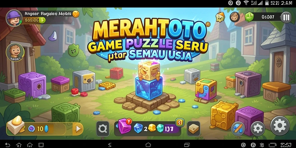 Tampilan gameplay seru di MERAHTOTO dengan berbagai teka-teki menarik.