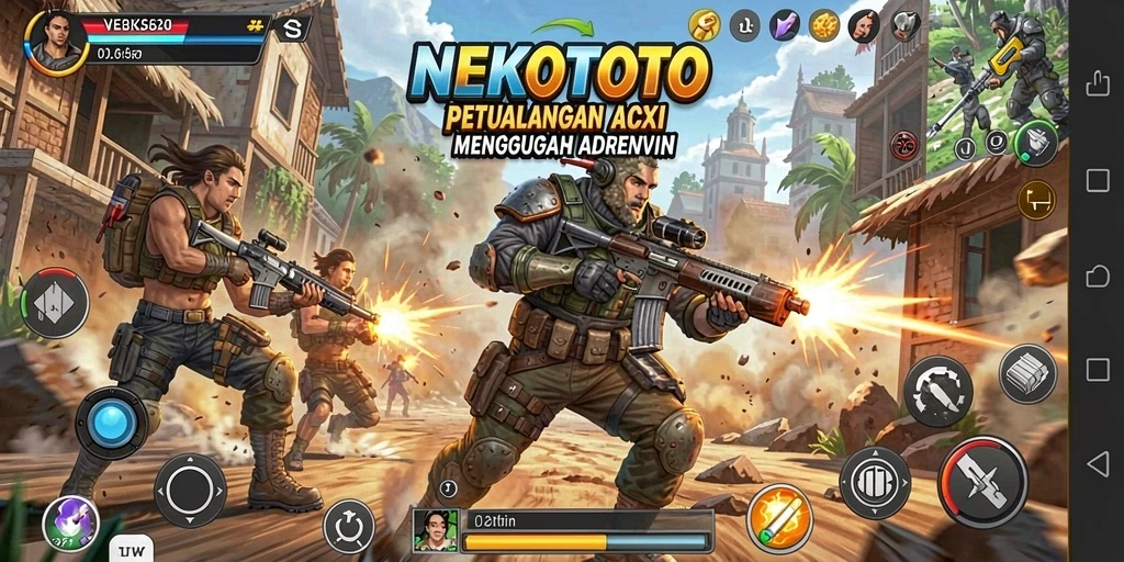 Tampilan gameplay seru NEKOTOTO yang penuh aksi.