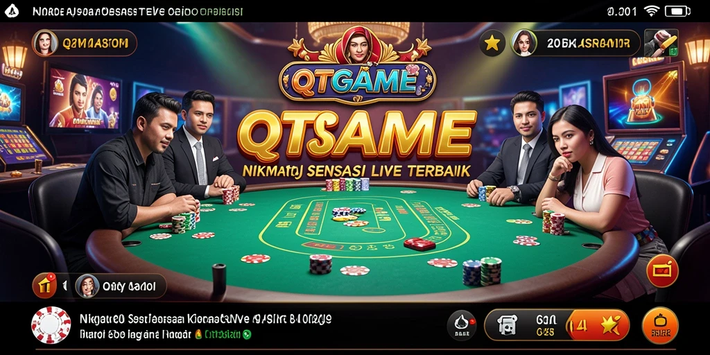 Tampilan gameplay Live Casino QTGAME yang mendebarkan dan interaktif.