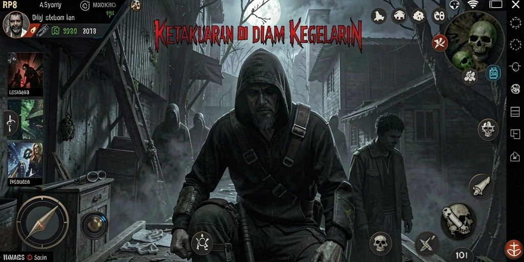 Tangkapan layar menampilkan suasana menegangkan dalam RP8.