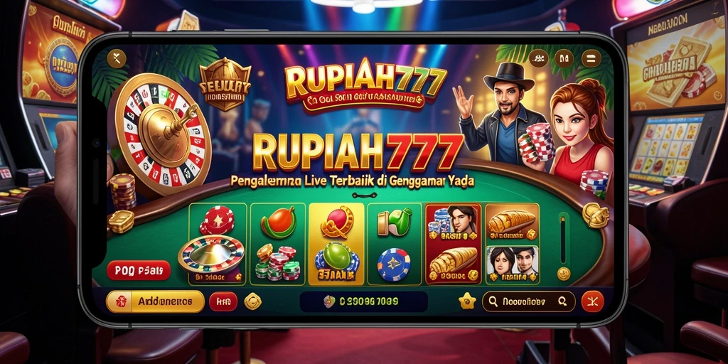 Tangkapan layar RUPIAH777 yang memperlihatkan dealer cantik di meja kasino.
