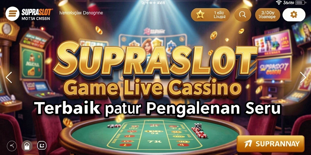 Gameplay seru di aplikasi Live Casino SUPRASLOT.